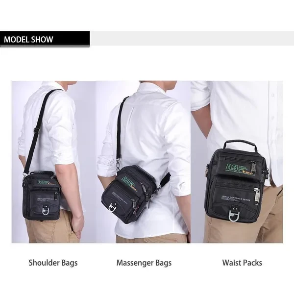Man Messenger Bags Casual Multifunction Small Travel Bags Waterproof Style Fashion Military Women Crossbody Bag 3705