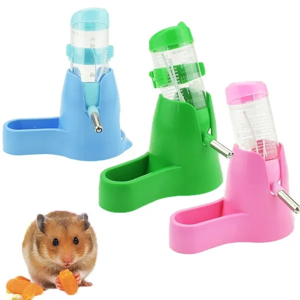 Animal Automatic Water Bottle Dispenser Pets Food Feeder Bowl For Hamster Squirrel