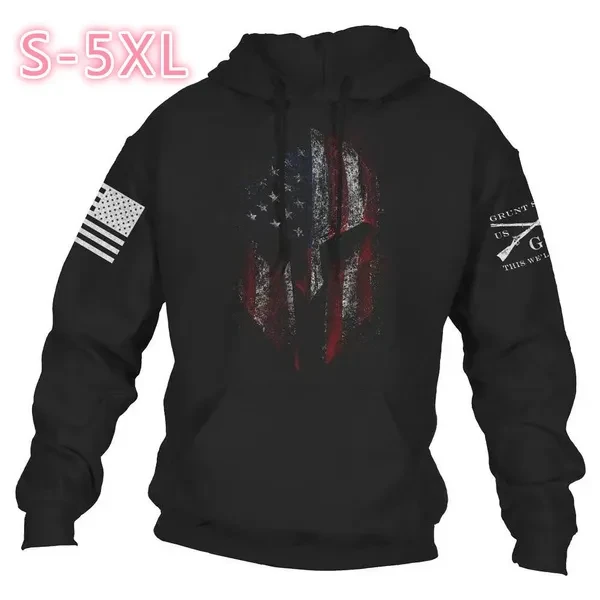 Quality Cotton Us Size S-5XL Brand hood men hoodies fleece warm pullovers sweatshirts mens hoodies jacket sportwear Flag Pullover Hoodie