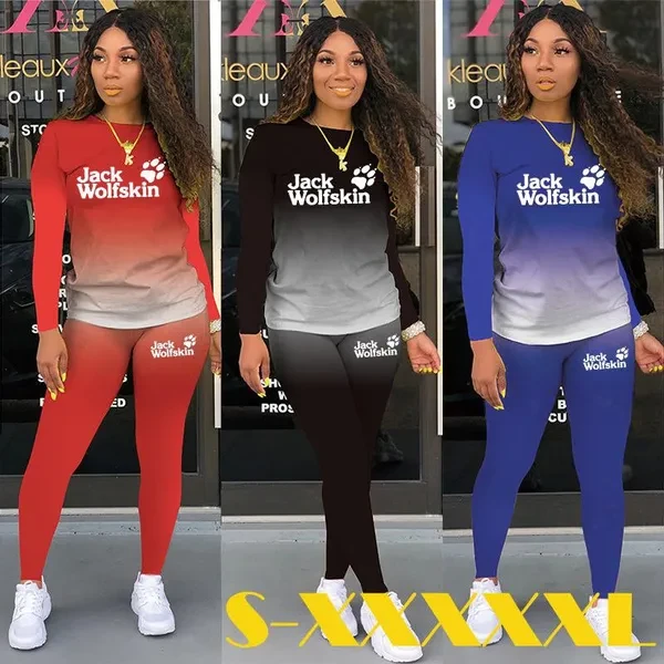 2022 New Trend Two-Piece Set Women Sweatshirts Set Pink Printed Hoodie Pants Sweater Set Sportswear for Women's Clothing Large Size