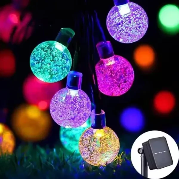 New 20ft 30 LED Solar String Light Outdoor Solar Powered Fairy Lights Waterproof Solar Landscape Lamp Lighting Garden Patio Lawn Yard Decor