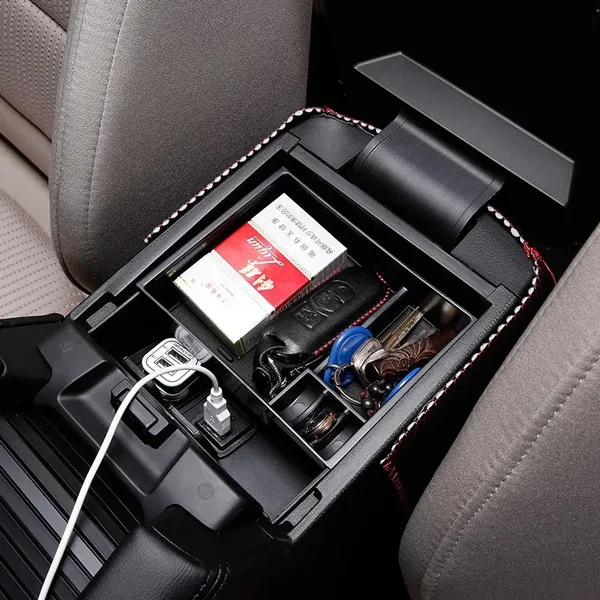 Xukey® Fit For Mazda 3 6 Atenza M3 Axela 2013-2017 Armrest Arm Rest Center Console Storage Box Phone Wallet Holder Coin Slot Organizer Glove Tray