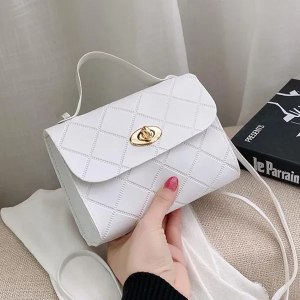 Small Square Bag for Women Embossed Hand Messenger Handbags Purses and Handbags Bags