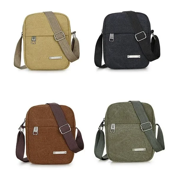 2023 Men's Fashion Canvas Small Bag Casual Men Mini Handbags Male Cross Body Shoulder Messenger Bags for Men Purses and Handbags