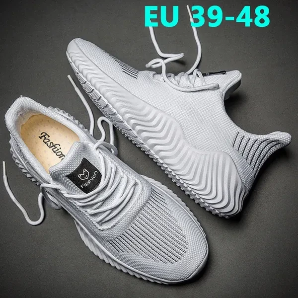 Plus Size 39-48 Stylish Men's Mesh Sneakers Comfortable Running Shoes Lightweight Jogging Walking Shoes Casual Shoes for Men