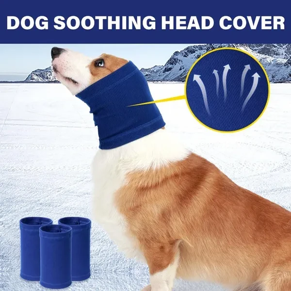 Stretchy Scarf Ear Cover for Dog Ear Soothing Ear Muff for Pet Dogs Cats Winter Warm Hoodie Pet Grooming Supply