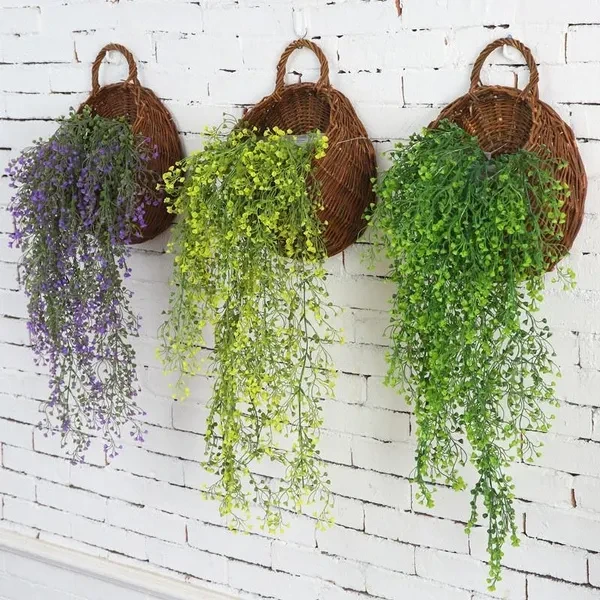 5 Forks 82cm Artificial Fake Silk Flower Vine Garden Decoration Hanging Garland Plant Artificial Plants Home Garden Wedding Decor