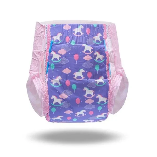 2pcs In A Pack - ABDL Diapers Cute Unicorn Printed Adult Diapers 3D Leakproof DDLG Adult Size Diaper Lover Dummy Little Space