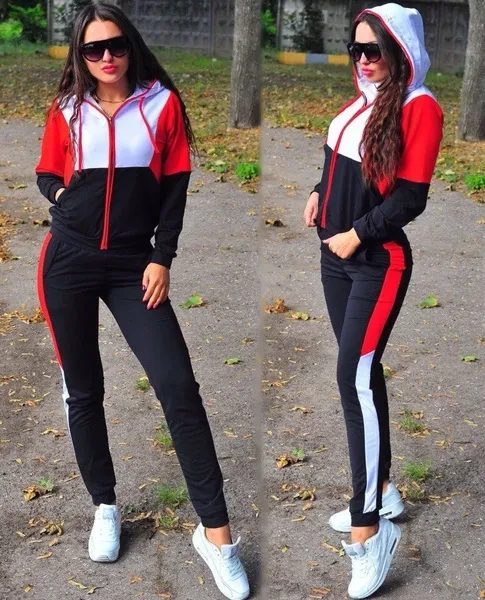 Ladies Knitted Two-piece Casual Sports Suit