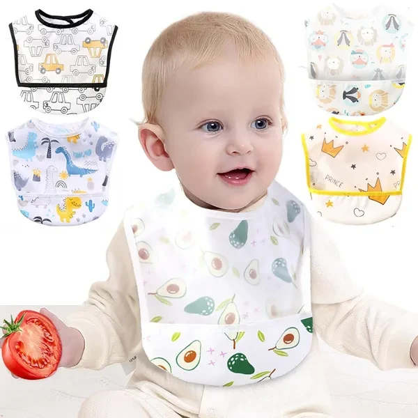 Newborn Baby Pure Cotton Cartoon Cute Bib Waterproof Oilproof Boy Girl Feeding Baby Saliva Towel