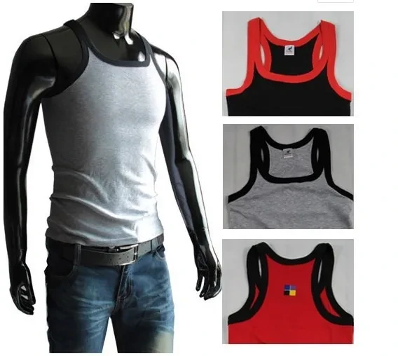 New Men's Fashion Cotton Sleeveless Vest Slim