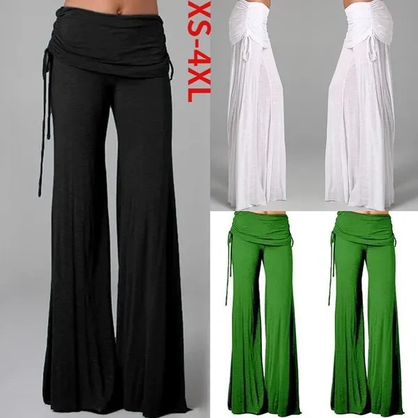Women's Yoga Pants, Fashionable Casual Wide Leg Pants, Dance Pants, Loose Flared Pants