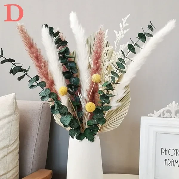 Pampas Grass Palm Dried Natural Flowers Bouquet Arrangement Wedding Party Decor Christmas Decorations For Living Home Table