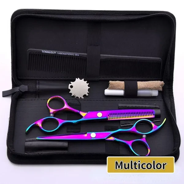 Professional shearing 6-inch color pet grooming scissors set Dog grooming scissors set