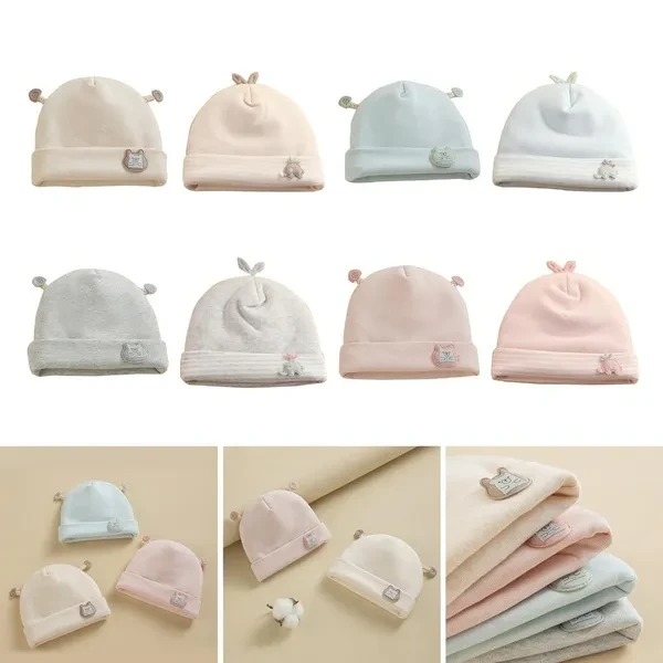 Cosy Newborn Winter Warm Beanie Lovely Baby Hat with Cartoon Animal Design, Breathable 0-3 Months Infant Fetal ETE