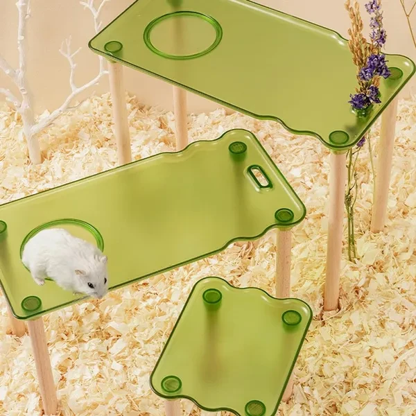 Hamster Platform Table Small Animal Stand Platform Hamster Cage Toy Accessories used for Guinea Pigs Gerbil Chinchilla LKS