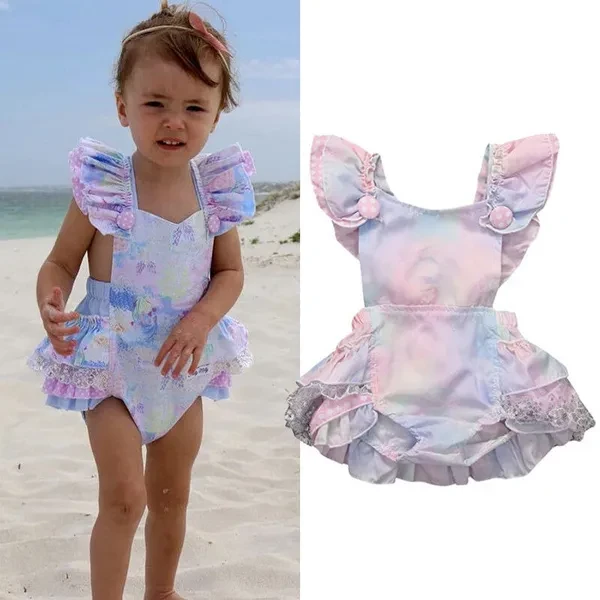 Floral Newborn Infant Baby Girl Romper Junpsuit Sunsuit Outfits Summer Clothes Set