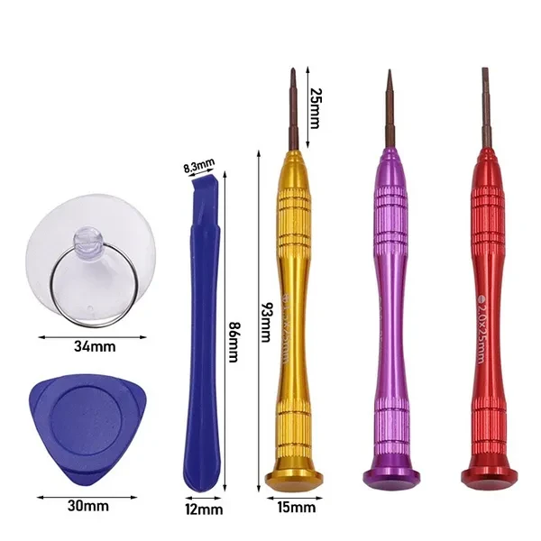 6Pcs Opening Tools Disassemble Kit for iPhone Android Smart Mobile Cell Phone Repair Screwdriver Sets