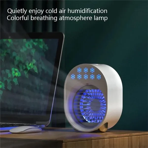 Mini Air Cooler USB Air Conditioner With Colorful Night Light Air Cooling Fan Air Cooling Conditioning Purifier for Office Room