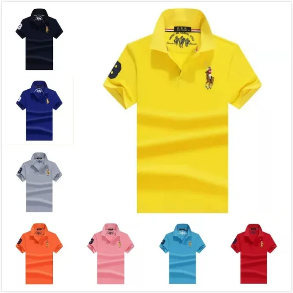 11 Colors Men's Polo Shirts Casual Short Sleeve Polo Shirt Men Fashion Embroidery Business Men's Clothing Thin Summer Polo Shirt Men
